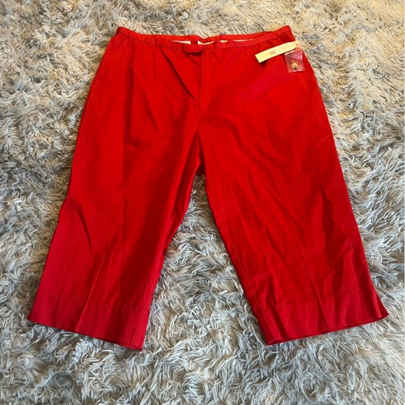 NWT Kim Rogers Red Capri pants - Picture 2 of 4